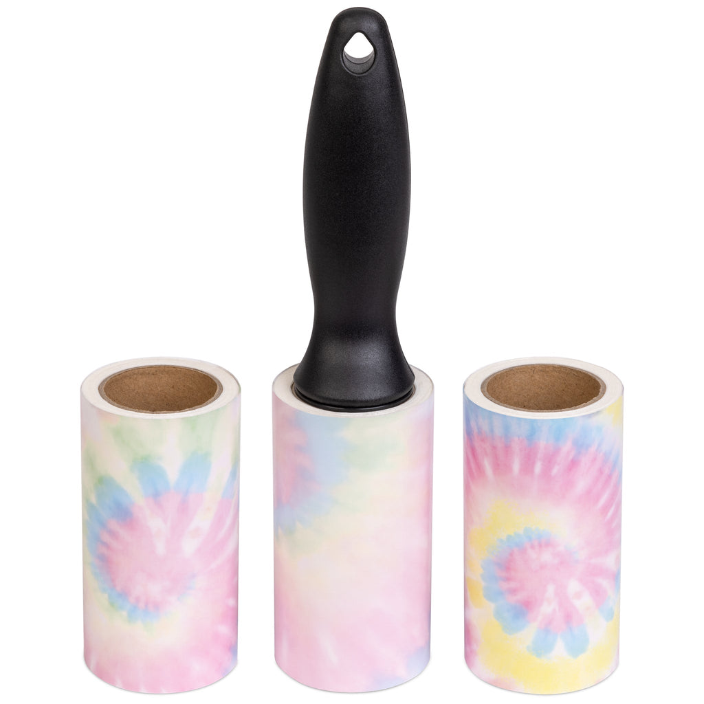 90 SHEET LINT ROLLER + 2 90 SHEET REFILLS - TIE DYE