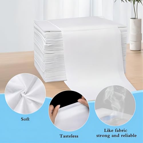 100Pcs Disposable Massage Table Sheets 31.5" x 71" Non-Woven Fabric Bed Covers for Ultimate Hygiene and Comfort in Massage, Tattoo, and Spa Treatments, Breathable and Durable Sheets(White)