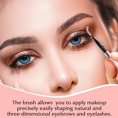 120Pcs Micro Eyebrow Brush with Cap Brow Lamination Brush Spoolies for Eyebrow Eyelash Brow Brush Lash Filler Eyebrow Lash Lift And Tint Tools for Brows and Lashes Comb Extensions