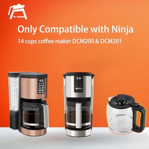 14 Cup Coffee Carafe Replacement Compatible with Ninja DCM201, DCM200, DCM200C Series Programmable XL 14-Cup Coffee Maker