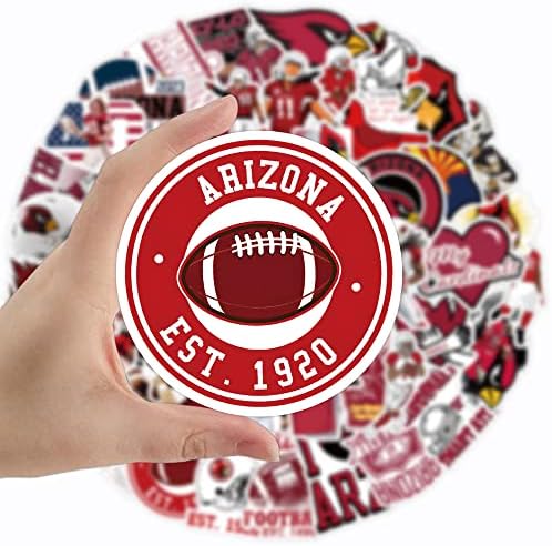 104Pcs Football Rugby Stickers for Water Bottle, Arizona Decal Decoration Sticker for Boys，Waterproof Decals for Laptop，Computer，Phone Case，Car，Guitar，Bumper，Skateboard，Gifts for Adults Teens