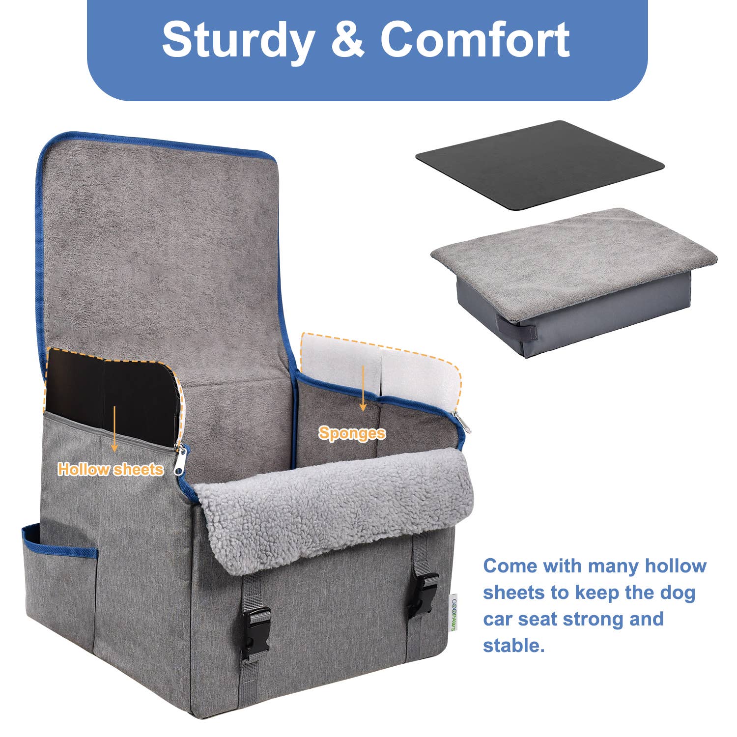 Jespet Car Seat for Small or Medium Dogs