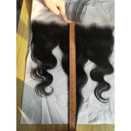 13 x 4 Lace Frontal Closure Body Wave Frontal 13 x 4 HD Transparent Lace Frontals With Bangs Baby Hair 100% Remy Human Hair 150% Density Natural Color(10 Inch)