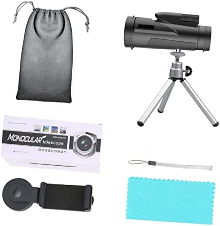 12x50 Single-Tube Telescope Compact for Travel Tripod Phone Stand for Bird Watching