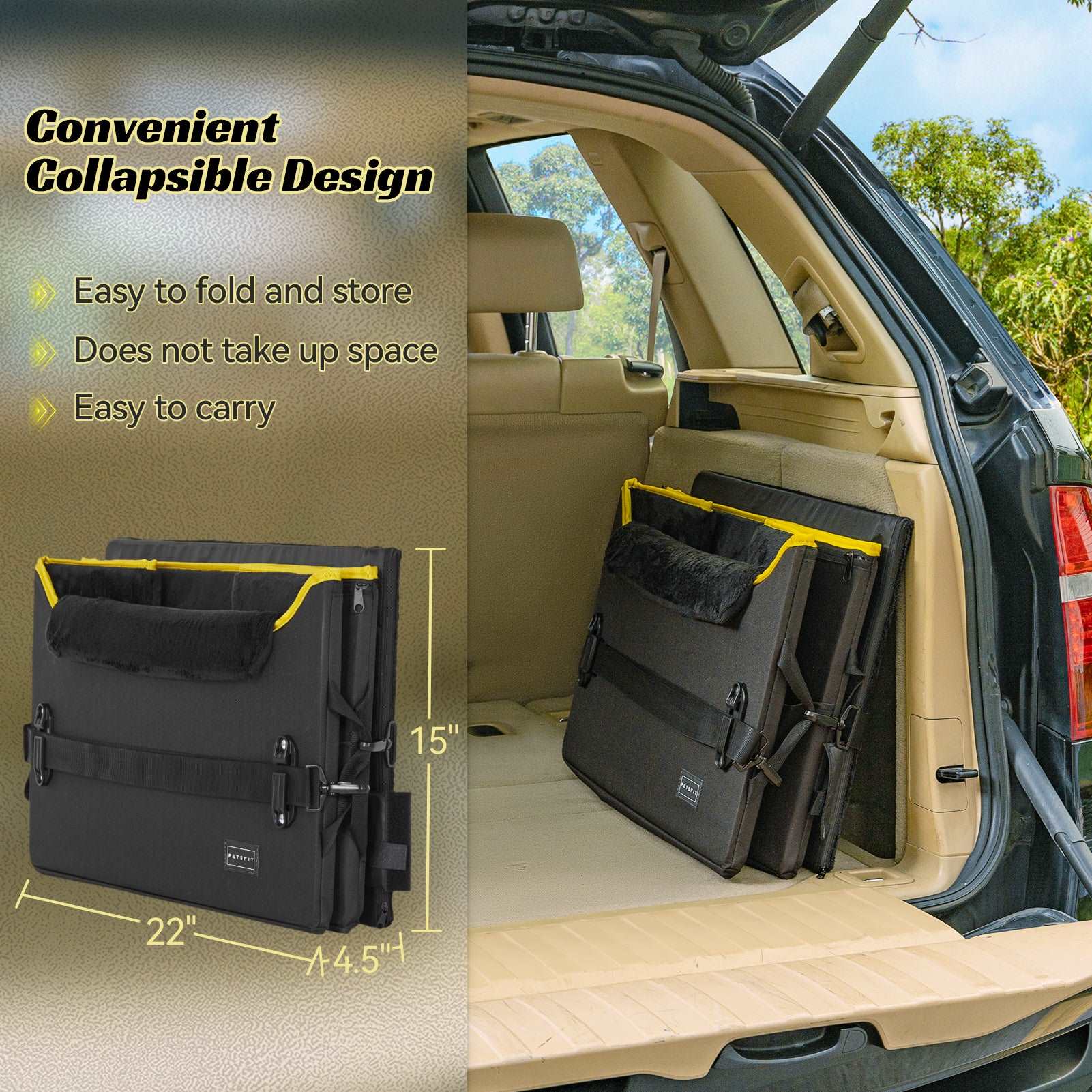 PETSFIT Dog  Car Booster Seat for Medium Dogs
