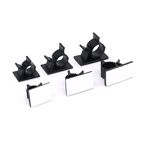 100Pcs 3 Sizes Adjustable Multipurpose Self-Adhesive Cable Clips Wire Clamps Cord Holders Cable Organizers for Cord Management