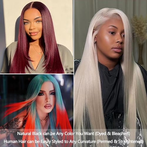 12A Human Hair Bundles 28 30 32 Inch Straight Bundles Human Hair 100% Unprocessed Brazilian Virgin Weave 3 Bundles Deals Thick & Tangle Free…