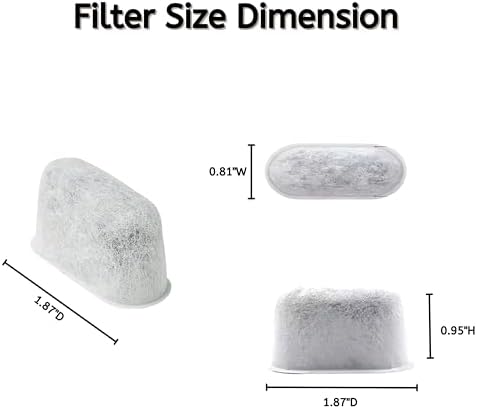 12 NISPIRA Replacement Activated Charcoal Water Filters for Cuisinart Coffee Machines, Compared to Cuisinart DCC-RWF