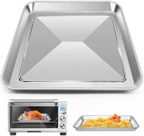 11.77" × 11.77" Toaster Oven Pan for Breville Smart Oven BOV800XL, Smart Oven Plus BOV810BSS, Smart Oven Pro BOV845BSS, Smart Oven Air BOV900BSS, Fits for Ninja SP100 SP101 SP201 Air Fry Oven