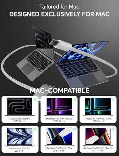 140W Charger for MacBook Pro 16 14 inch, Mac Air 15 13 inch 2024 2023 2022 2021 M3 M2 M1【Original Quality】 USB-C Fast Charger Power Adapter & 6.6FT USB C to Magnetic 3 Cable LED (UL Safety Certified)