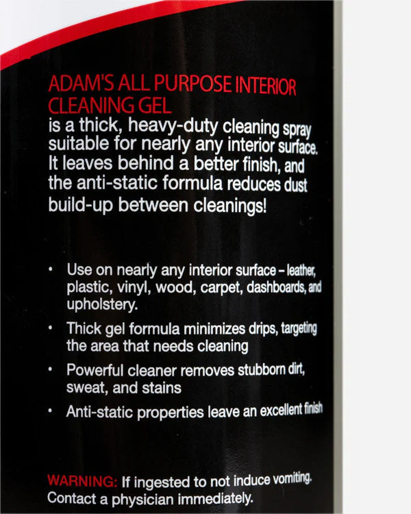 Adam's All Purpose Interior Cleaning Gel - 16 oz.