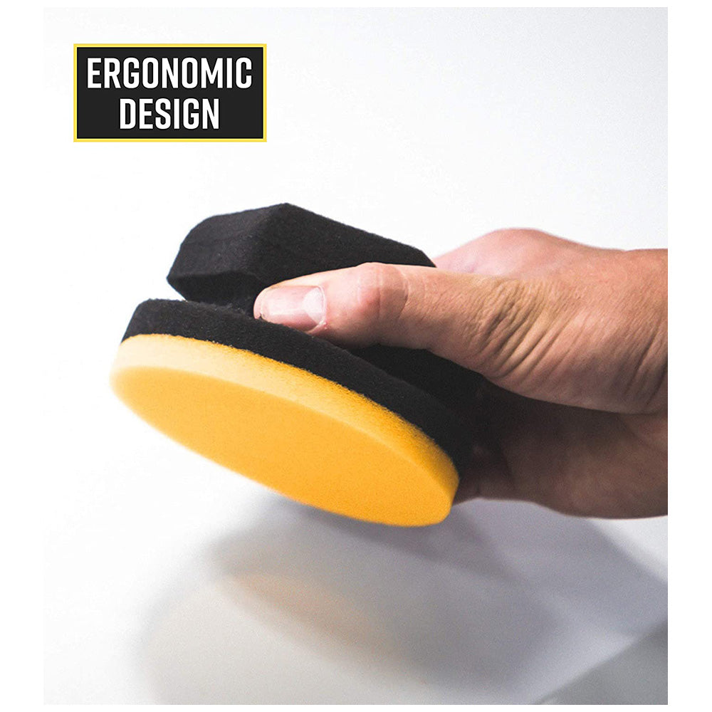 Adam's Hex-Grip Wax & Sealant Applicator - Yellow