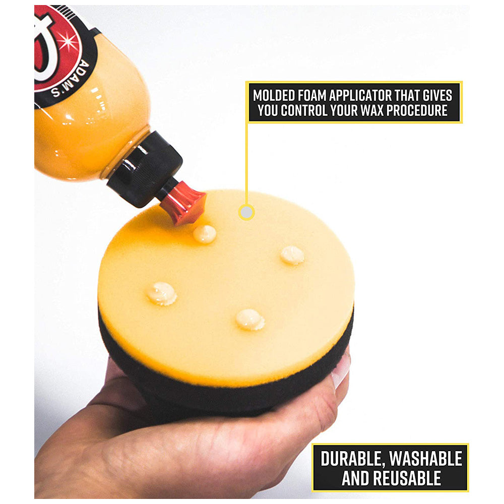 Adam's Hex-Grip Wax & Sealant Applicator - Yellow