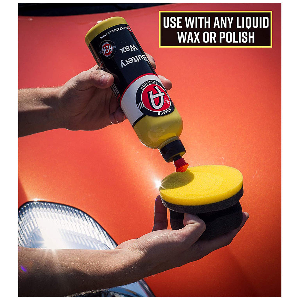 Adam's Hex-Grip Wax & Sealant Applicator - Yellow