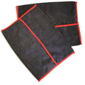 Autofiber Pocket Wheel Cloths - 16" x 24", Black w/ Red Edges (2 pack)