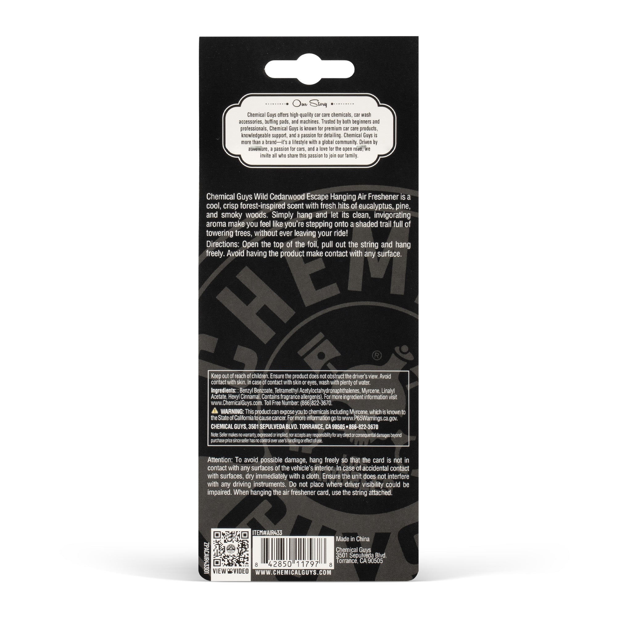 Wild Cedarwood Escape Hanging Air Freshener