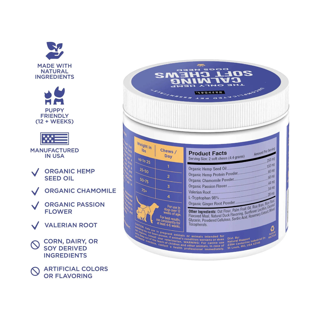 The Only Calming Soft Chews Dogs Need - Made Only in USA