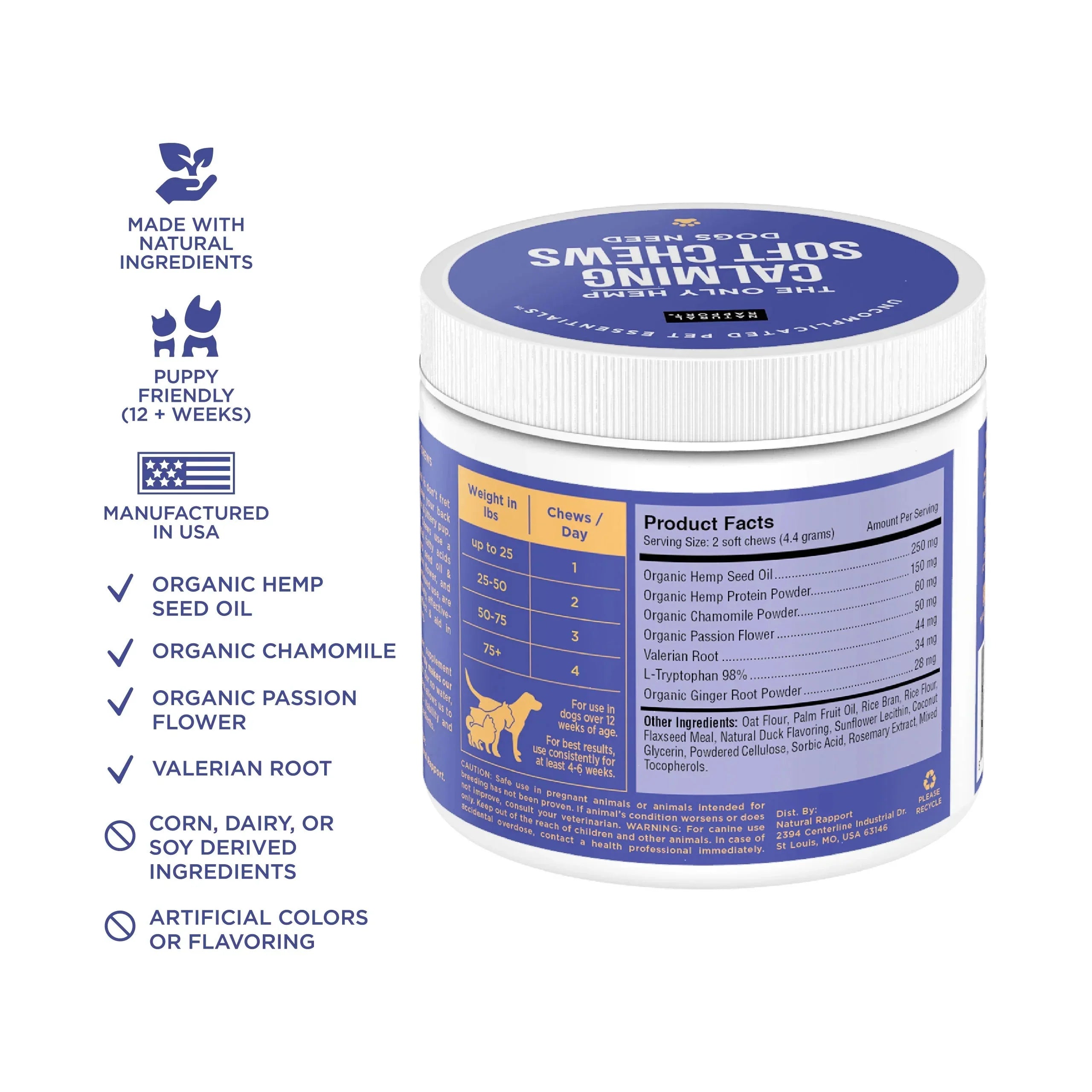 The Only Calming Soft Chews Dogs Need - Made Only in USA