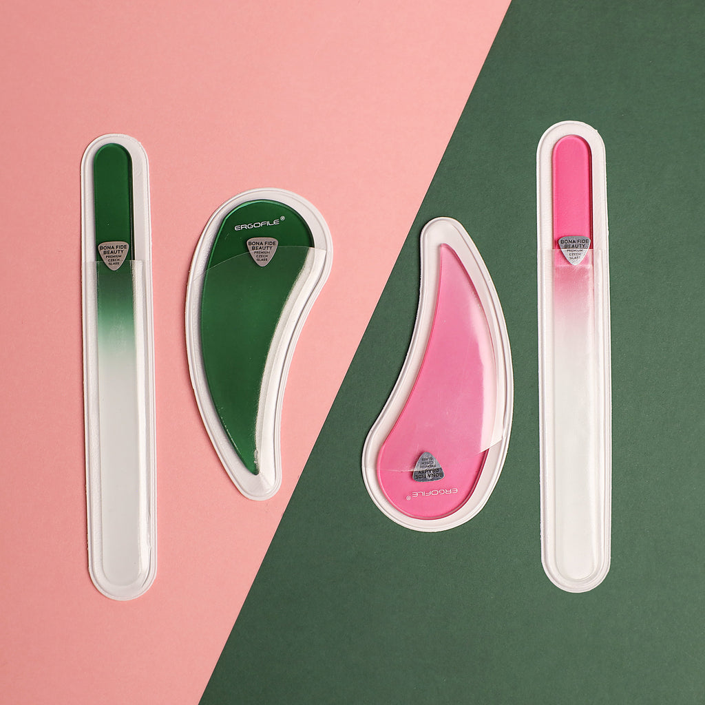 'Bestie' Ergonomic Double Duo Czech Glass Nail File Set | Limited Edition