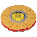 Zephyr Airway Buffing Wheel, 8" - Yellow/Orange, 1 on 1 #4 Fast Cut