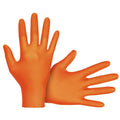 SAS Astro Grip Powder Free Nitrile Gloves, 7 Mil, Orange - Large (box of 100)