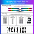 A5 2009-2016 Ambient Lighting Interior Kit | 19 Leds