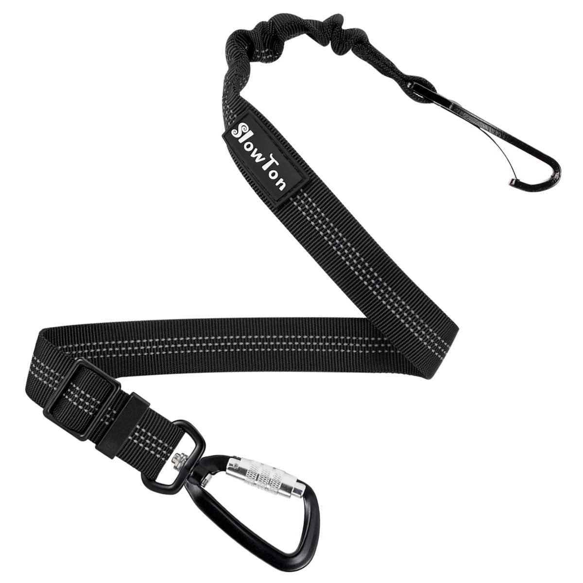Dog Car Safety Latch Bar Seat Belt - Black