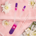4-Piece Czech Glass Mani-Pedi Set in Violet