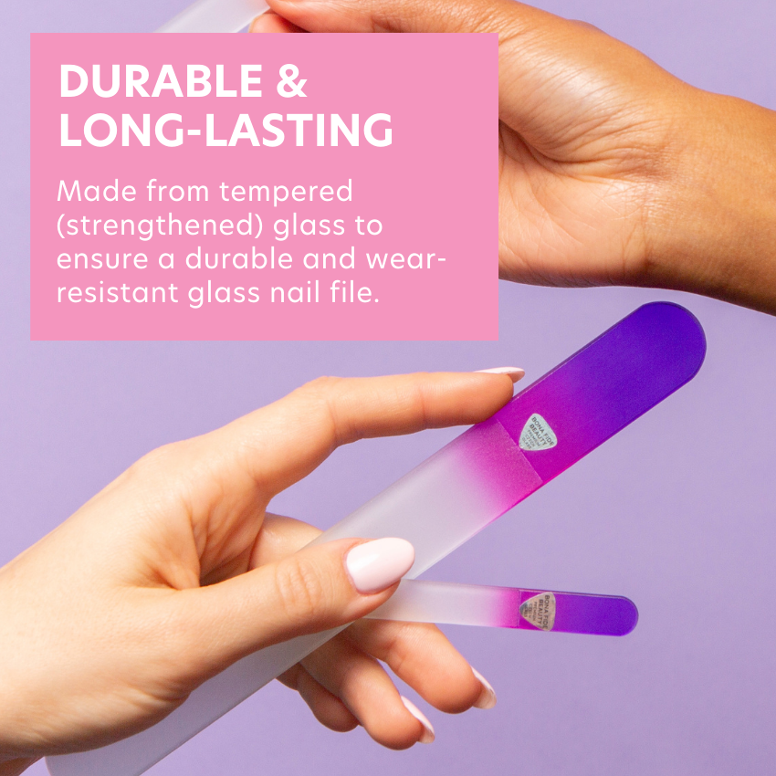 4-Piece Czech Glass Mani-Pedi Set in Violet