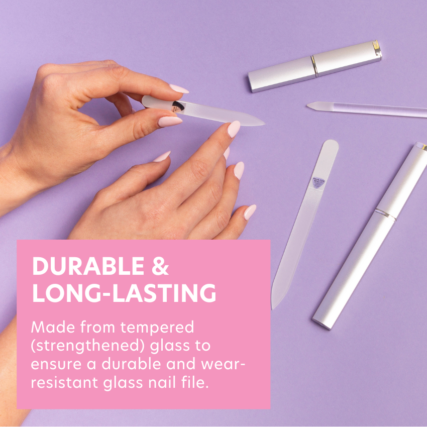 3-Piece Czech Glass Manicure Set in Silver