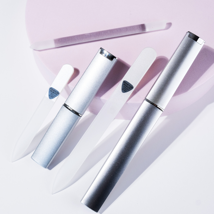 3-Piece Czech Glass Manicure Set in Silver