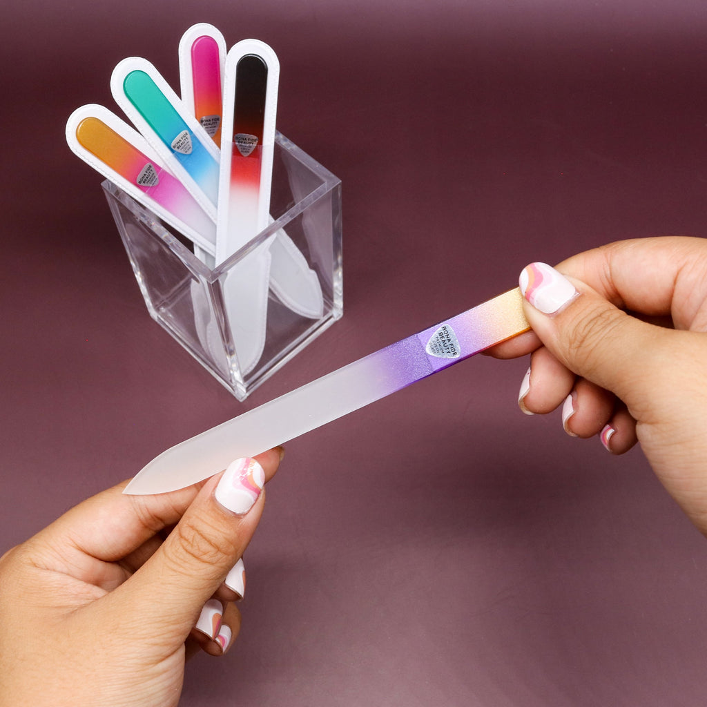 5-Pack Czech Glass Nail Files in Sleeves