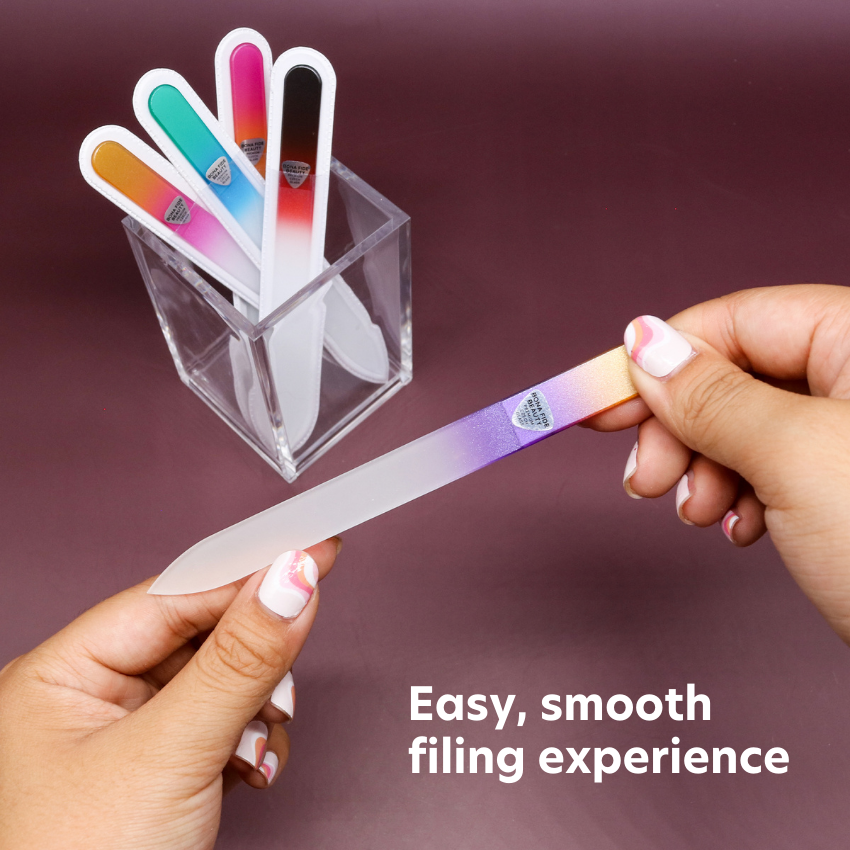 5-Pack Czech Glass Nail Files in Sleeves