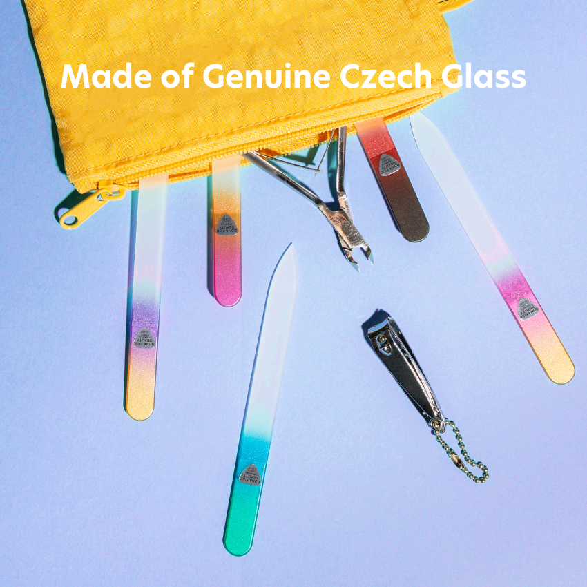 5-Pack Czech Glass Nail Files in Sleeves