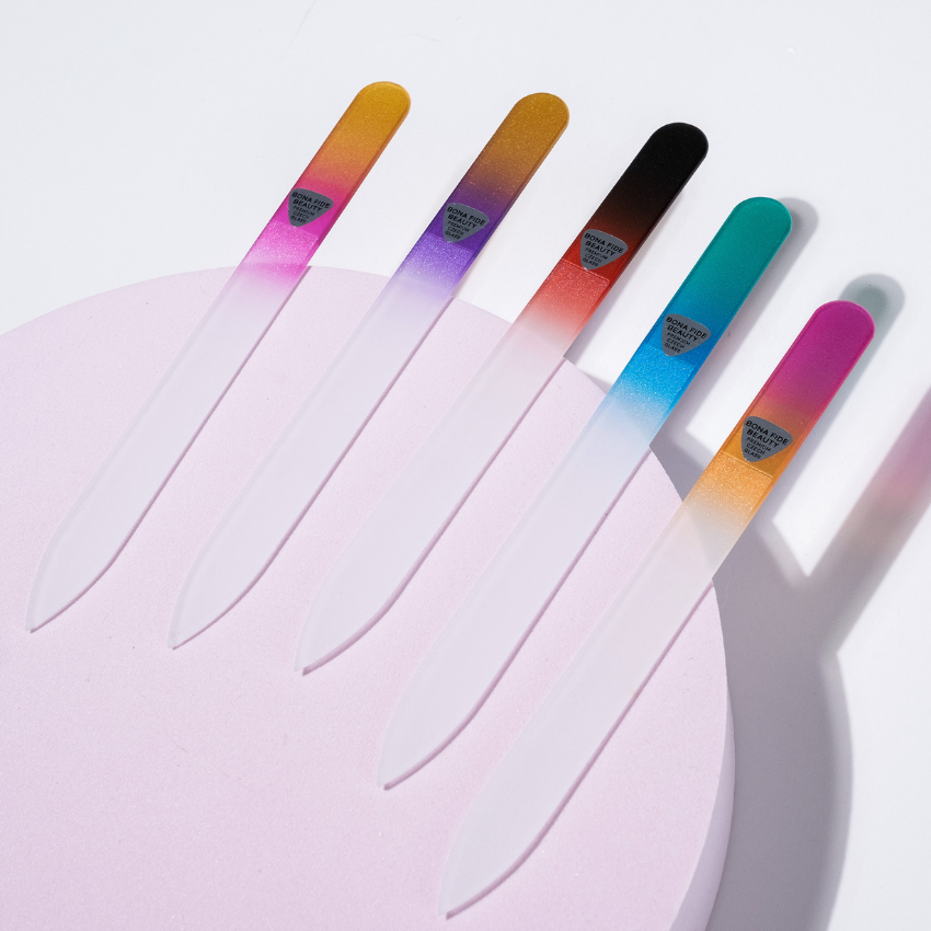 5-Pack Czech Glass Nail Files in Sleeves