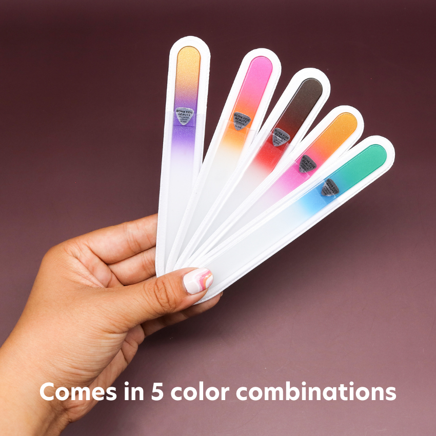 5-Pack Czech Glass Nail Files in Sleeves