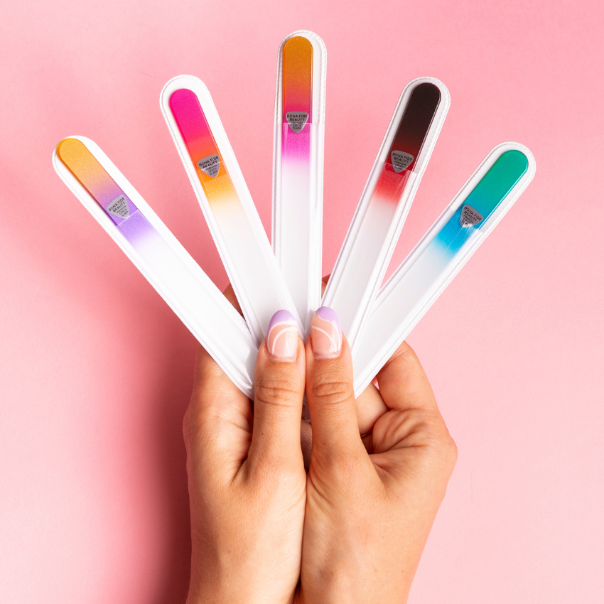 5-Pack Czech Glass Nail Files in Sleeves