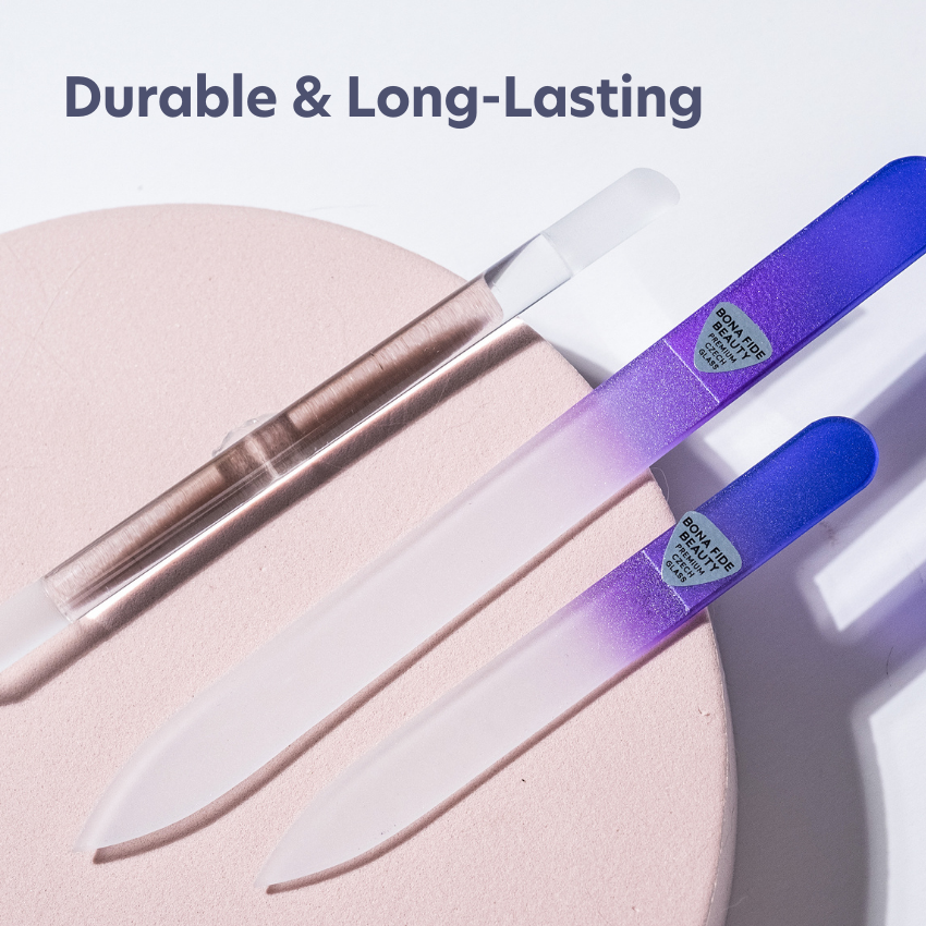 3-Piece Czech Glass Manicure Set in Violet
