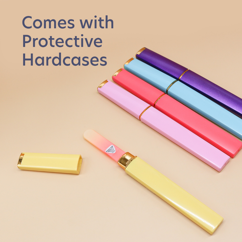 5-Pack Czech Glass Nail Files in Hard Cases - Sunset Drive