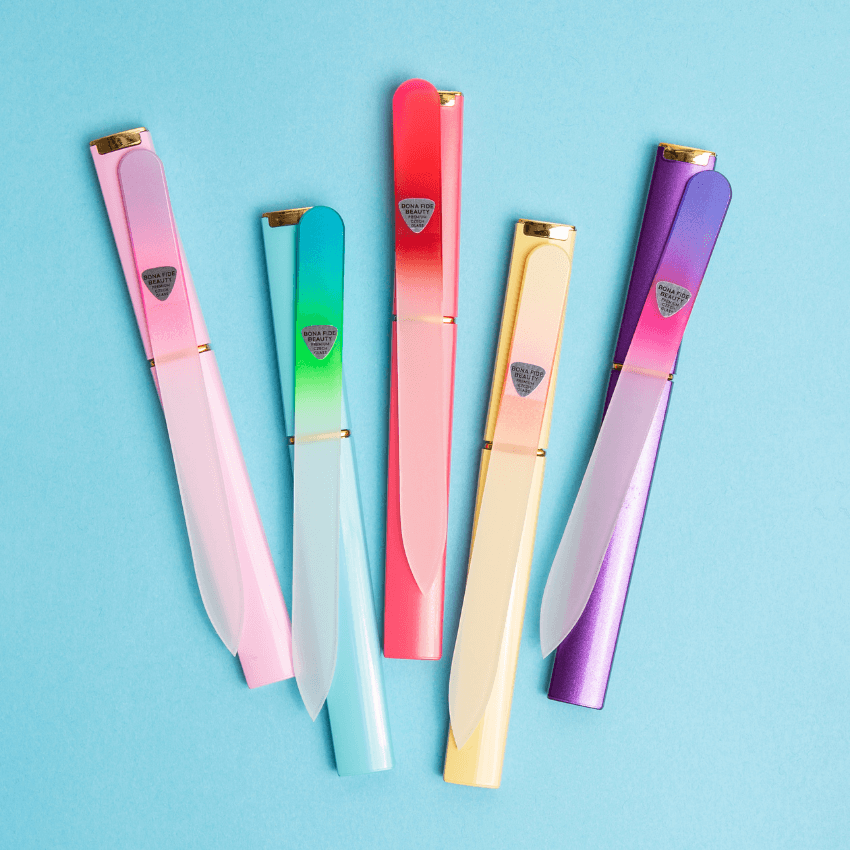 5-Pack Czech Glass Nail Files in Hard Cases - Sunset Drive