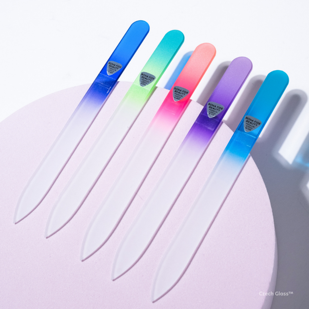 5-Pack Czech Glass Nail Files in Hard Cases - Malibu Set