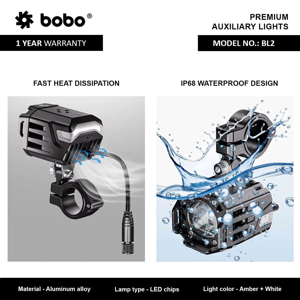 BOBO BL2 Auxiliary LED Lights with Dual Colour & 9000 Lumens