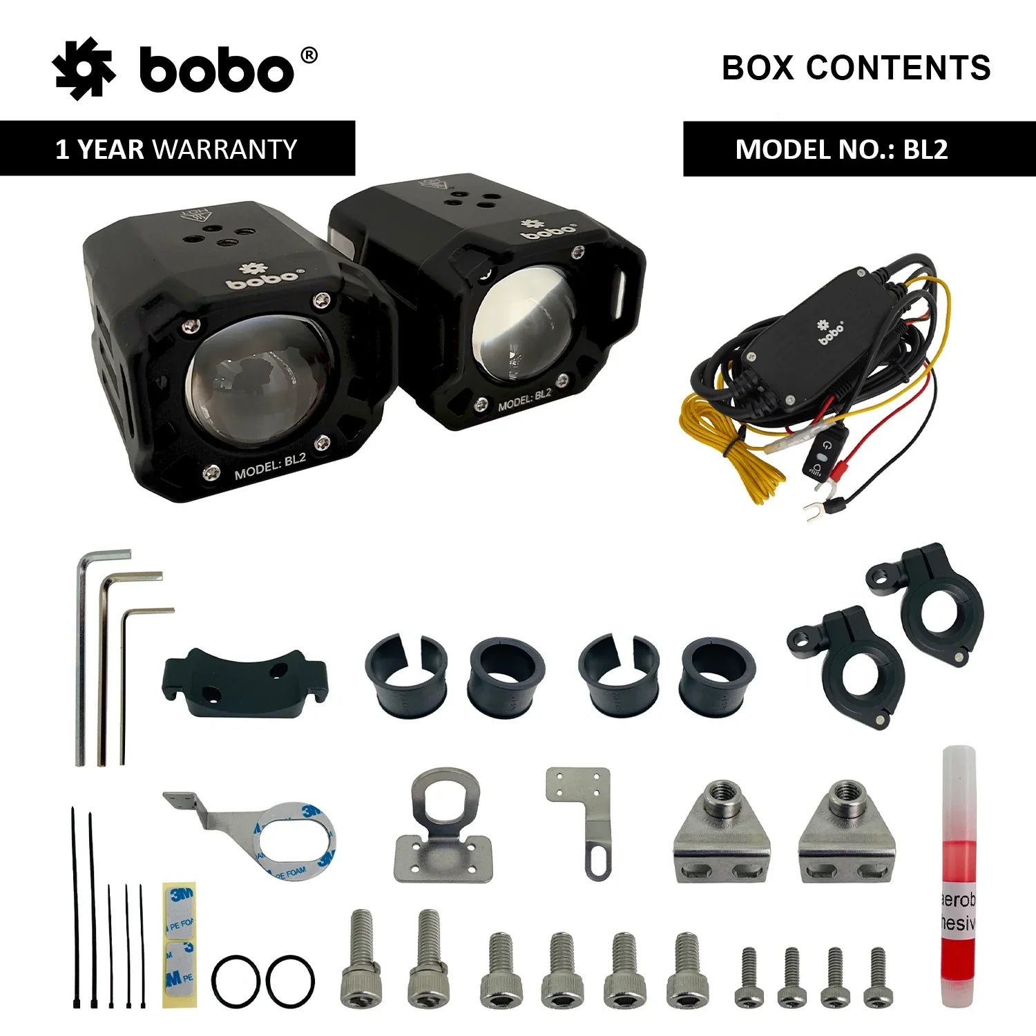 BOBO BL2 Auxiliary LED Lights with Dual Colour & 9000 Lumens