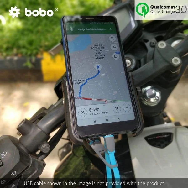 BOBO BM1 Phone Mount with USB 3.0 Fast charger