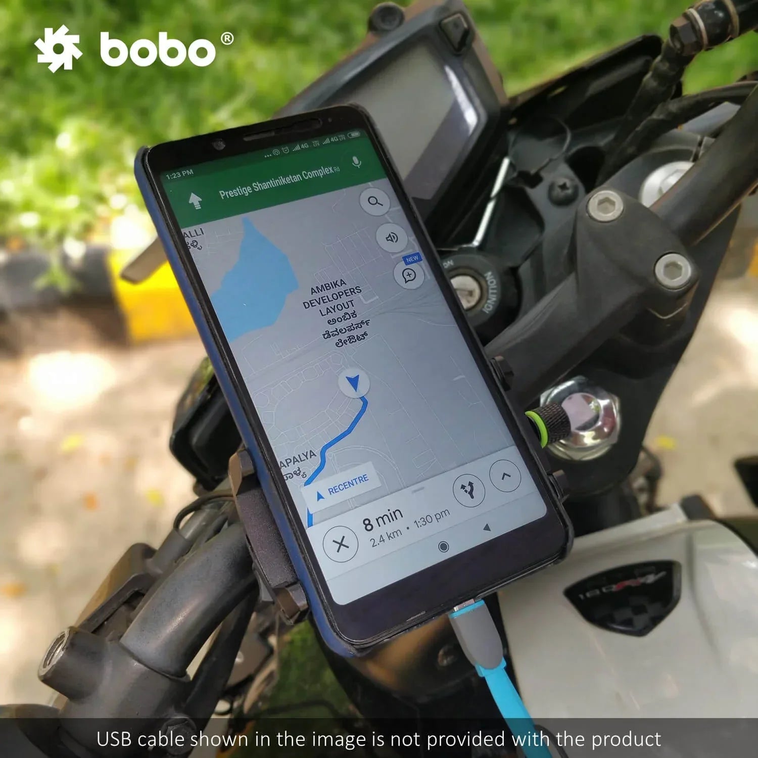 BOBO BM2 Aluminium Phone Holder with 2.5A USB charger