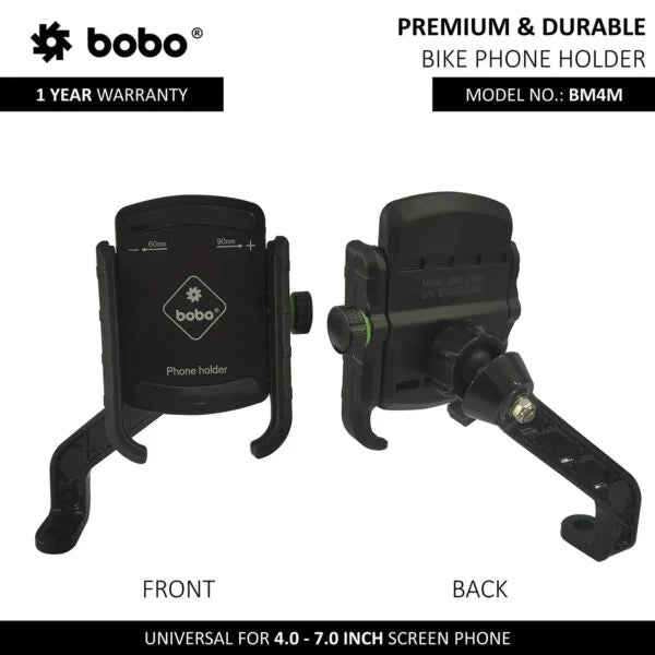 BOBO BM4M Bike Phone Holder Long Rear view Mirror Mount