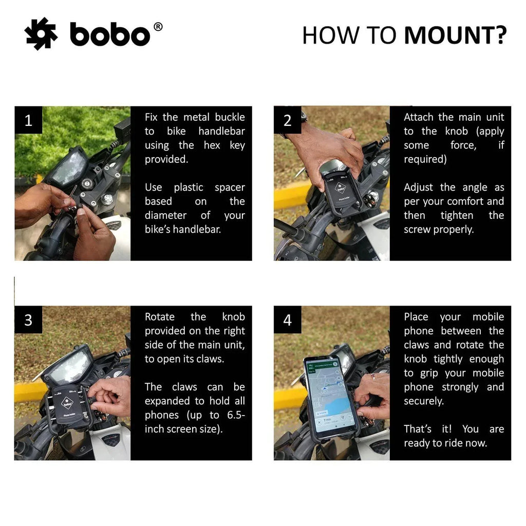 BOBO BM4 Bike / Cycle Phone Holder Motorcycle Mobile Mount