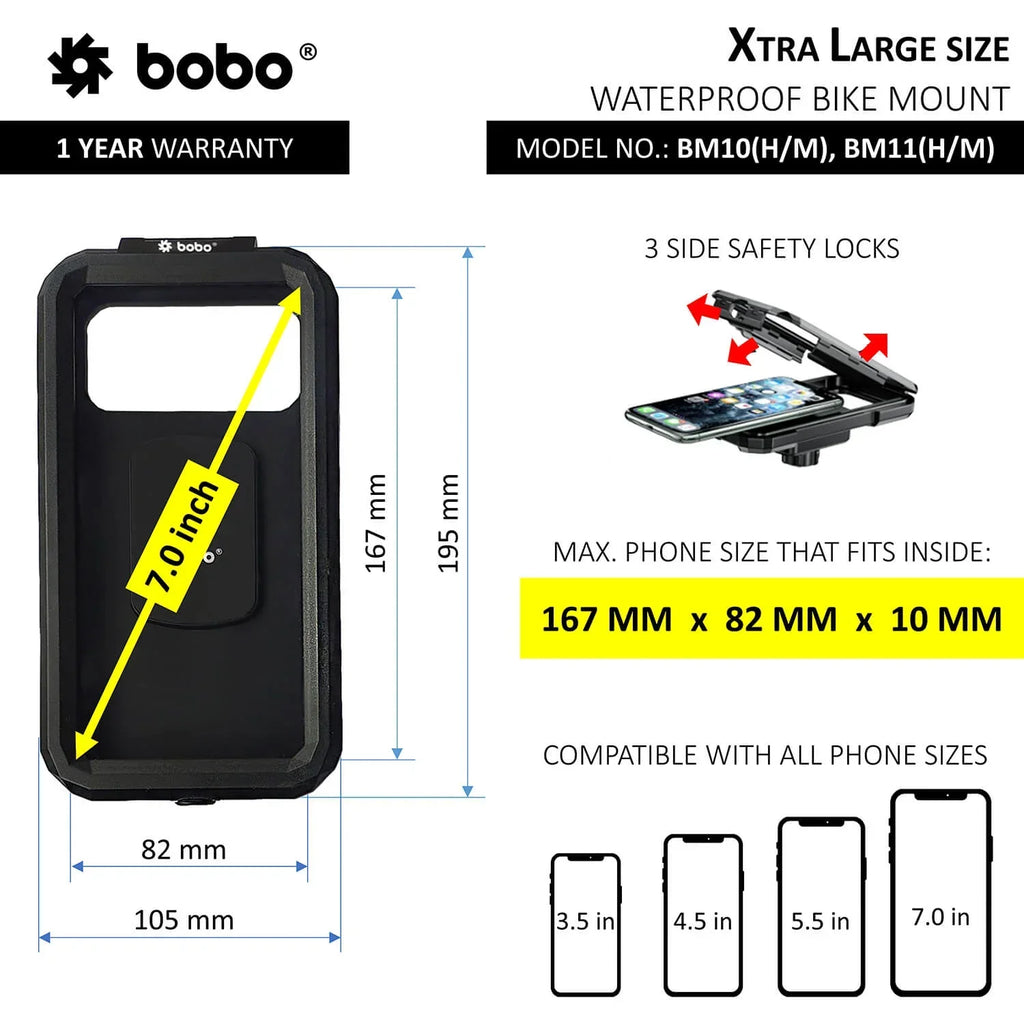 BOBO BM10H/M Fully Waterproof Bike Phone Holder