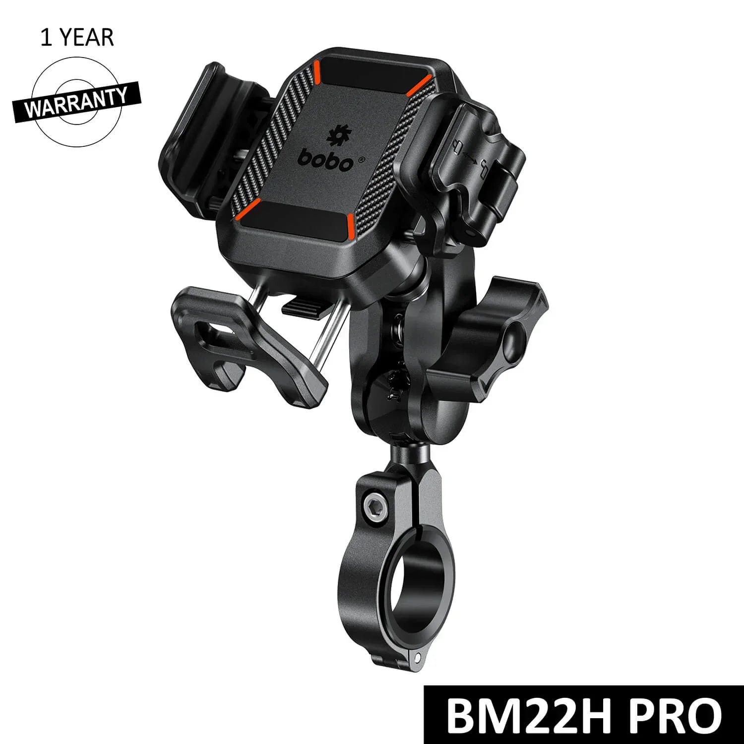 BOBO BM22H/M PRO Anti-Theft Phone Holder with Anti-Vibration and Quick Release