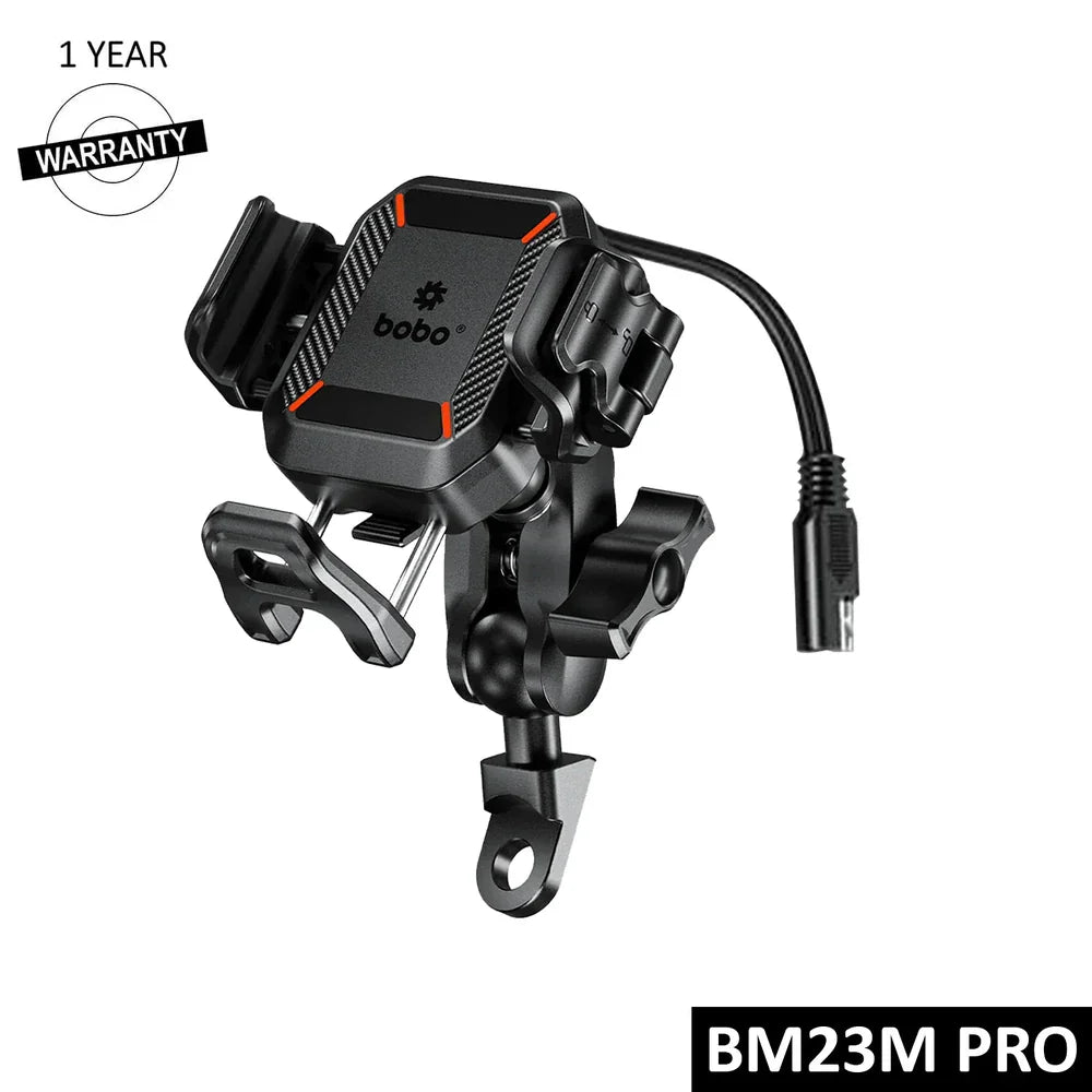 BOBO BM23H/M PRO Phone Holder with Wireless & 36W USB-C Charging and Anti Vibration